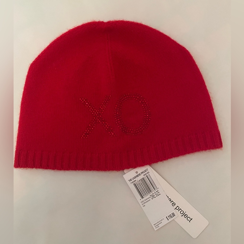 NWT Hat-Cashmere Project XO in Red